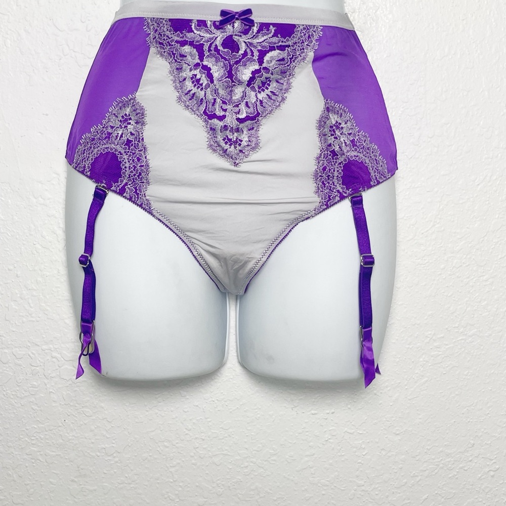 Victoria's Secret Purple and White Lace Panties